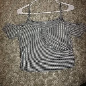 Charlotte Russe Off-the-Shoulder crop top